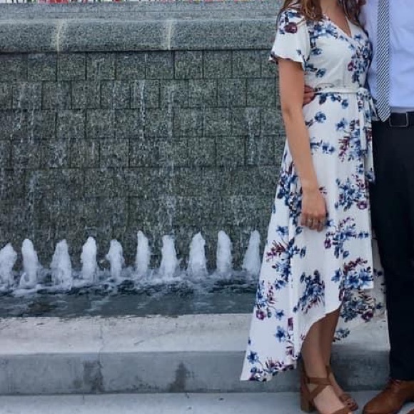 Floral Wrap Hi-Low dress (S) - Picture 4 of 5